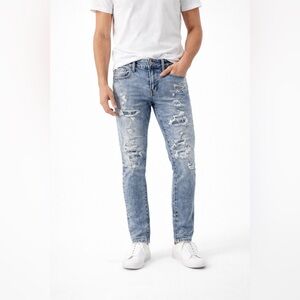 American Eagle Airflex + Skinny Destructed Men Jeans Size 29x30 light wash